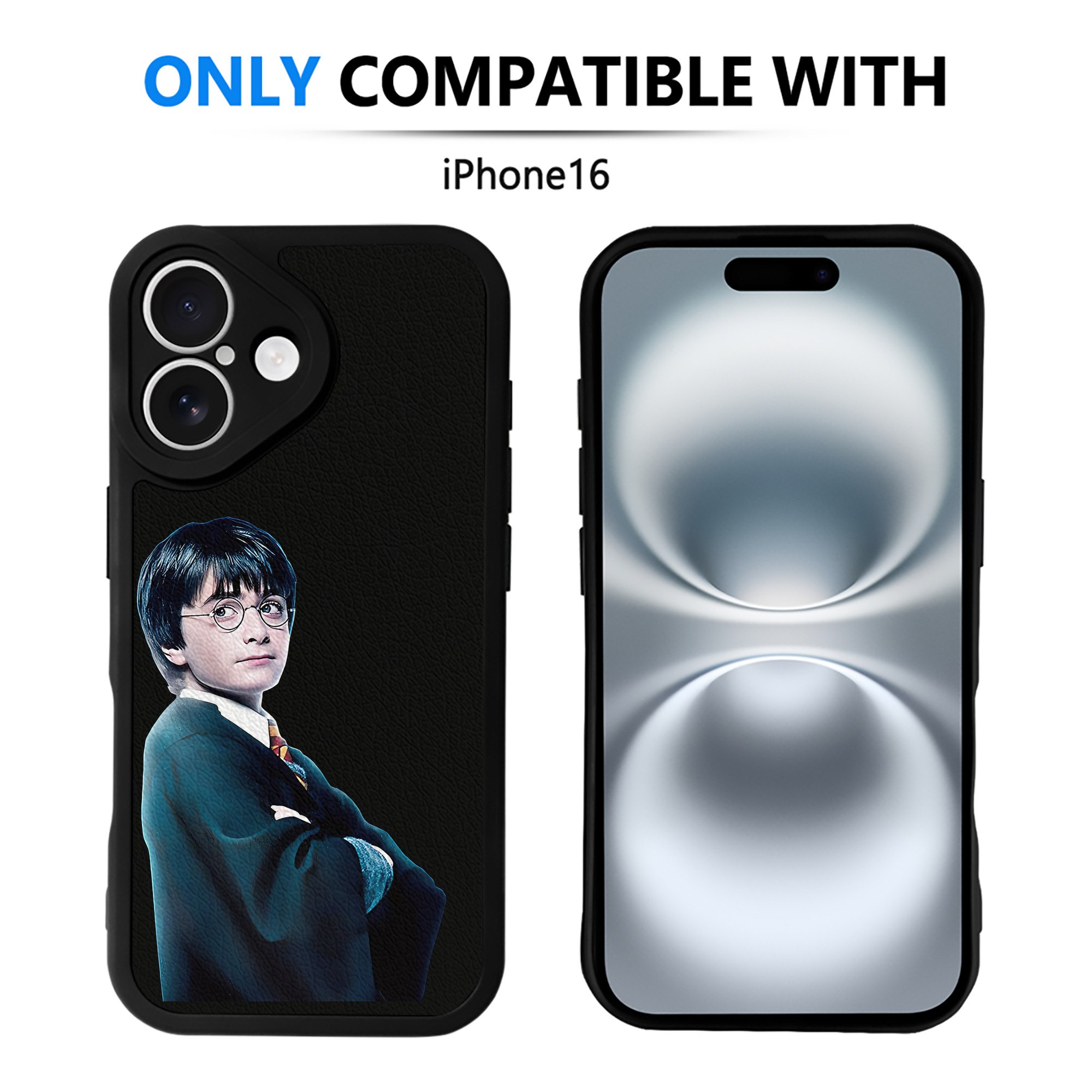 （画像用） Harry Potter ハリー・ポッターシリーズ 【iPhone 16シリーズ対応】シリコンスマホケース（レザー調） 材質：シリコン